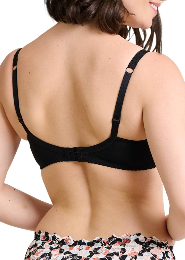 Soutien-gorge Classique Sans Complexe Imprim Graphique Noir