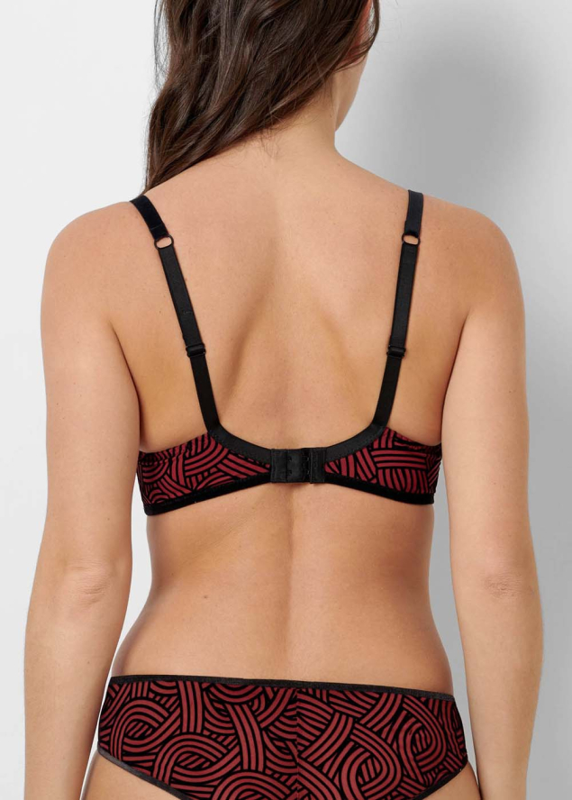 Soutien-Gorge Embotant  Armatures  Sans Complexe Rouge Tibetain