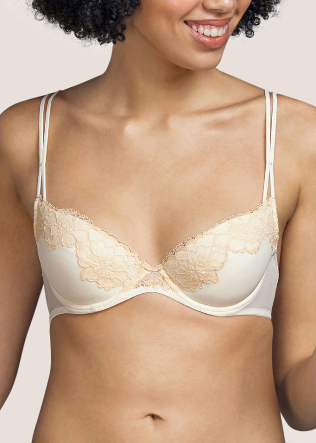 Soutien-gorge Push Up Coussinets Amovibles Andres Sarda Vintage Naturel