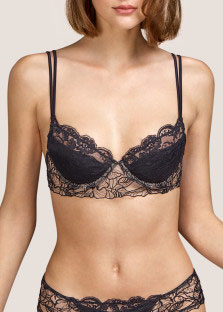 Soutien-gorge Push Up Coussinets Amovibles Andres Sarda Noir