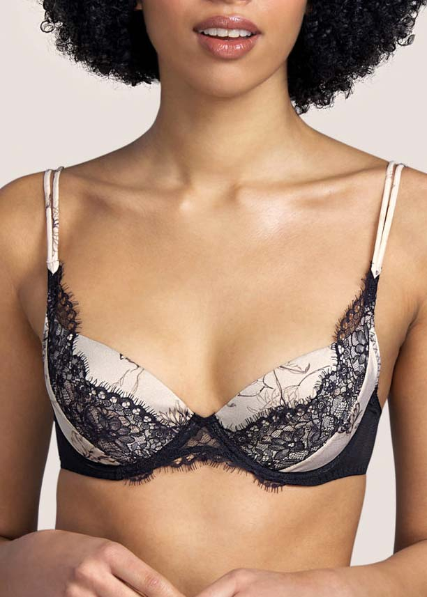 Soutien-gorge Push Up Coussinets Amovibles Andres Sarda Noir