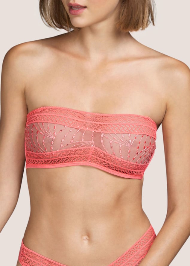 Soutien-Gorge Bandeau Sans Armatures Andres Sarda Coral Crush