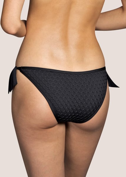 Slip Taille Basse Ficelles Maillots de Bain Andres Sarda Noir