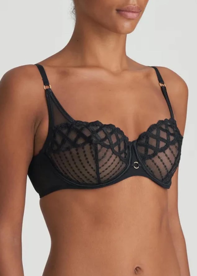 Soutien-Gorge balconnet  armatures  Marie-Jo Noir