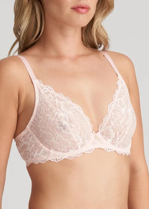 Soutien-Gorge  armatures dcollet plongeant  Marie-Jo Pearly Pink