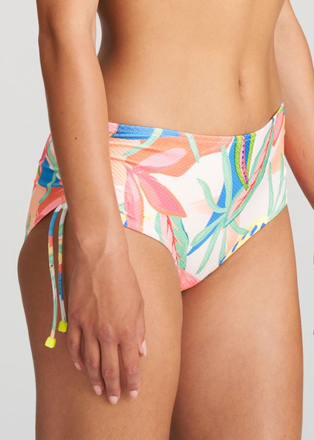 Slip Taille Haute Ficelles Maillots de bain Marie Jo Swim Tropical Blossom