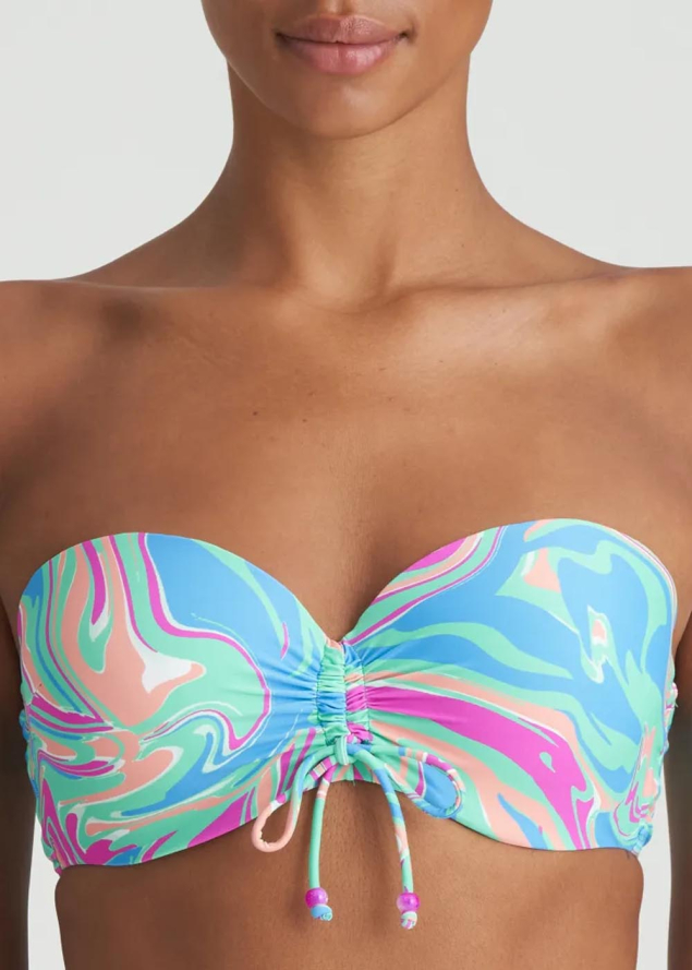 Haut De Bikini Bandeau rembourr Maillots de bain Marie Jo Swim Ocean Swirl