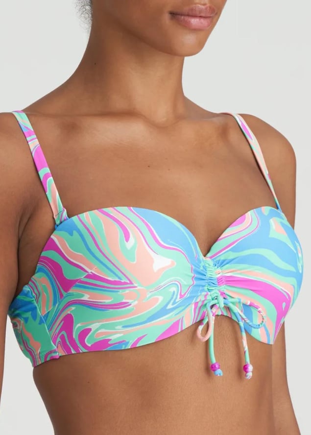 Haut De Bikini Bandeau rembourr Maillots de bain Marie Jo Swim Ocean Swirl