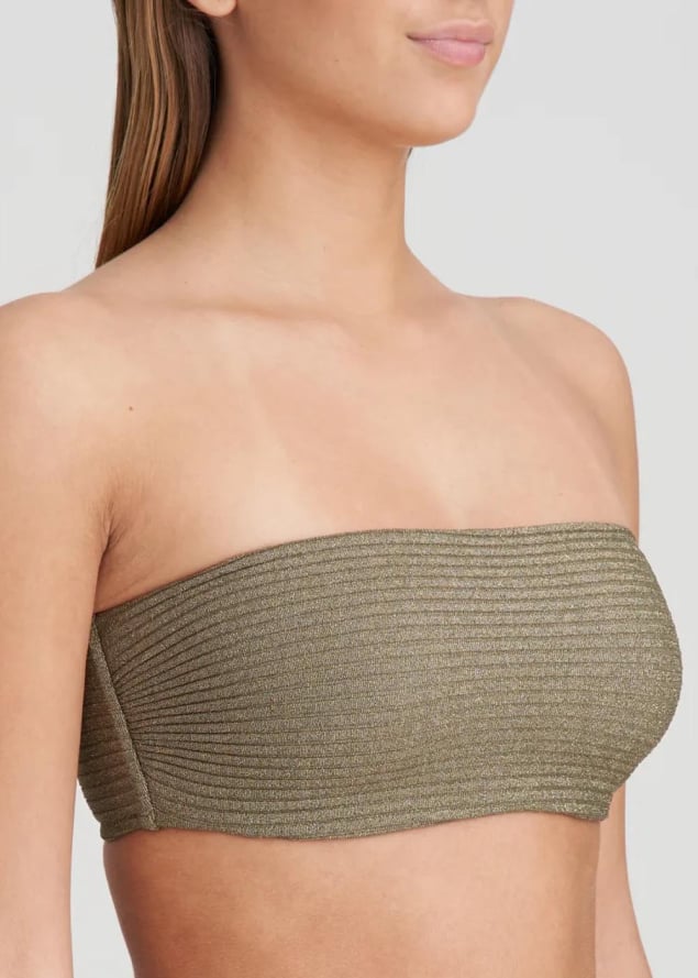 Haut De Bikini Bandeau rembourr Maillots de bain Marie Jo Swim Golden Olive