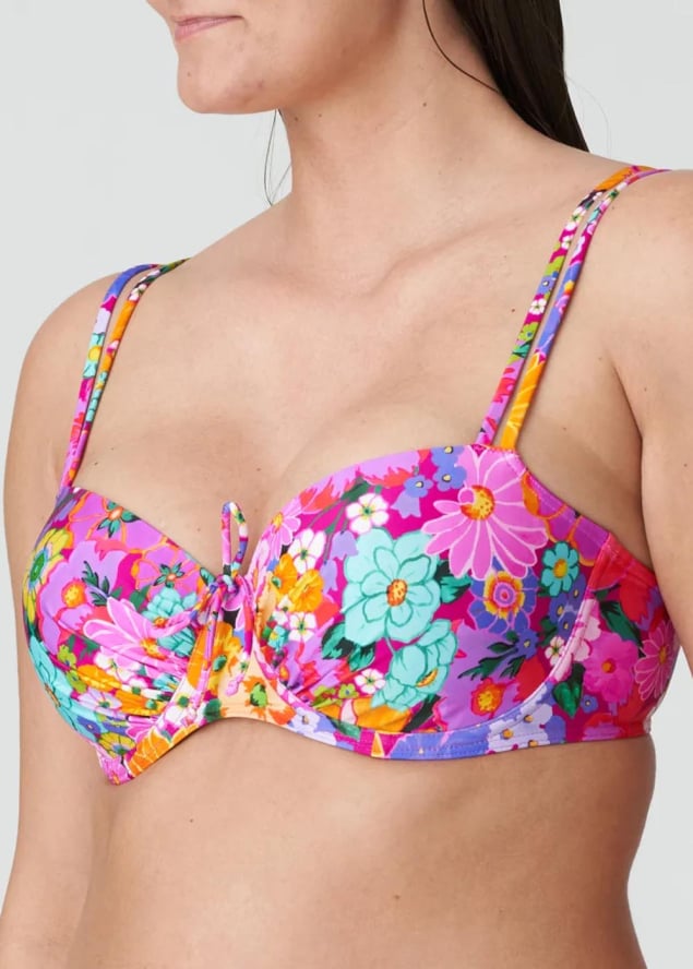 Haut de bikini balconnet rembourr Maillots de Bain Prima Donna Swim Floral Explosion