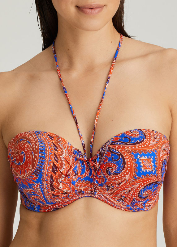 Soutien-gorge Bandeau Rembourr Maillots de Bain Prima Donna Swim Blue Spice