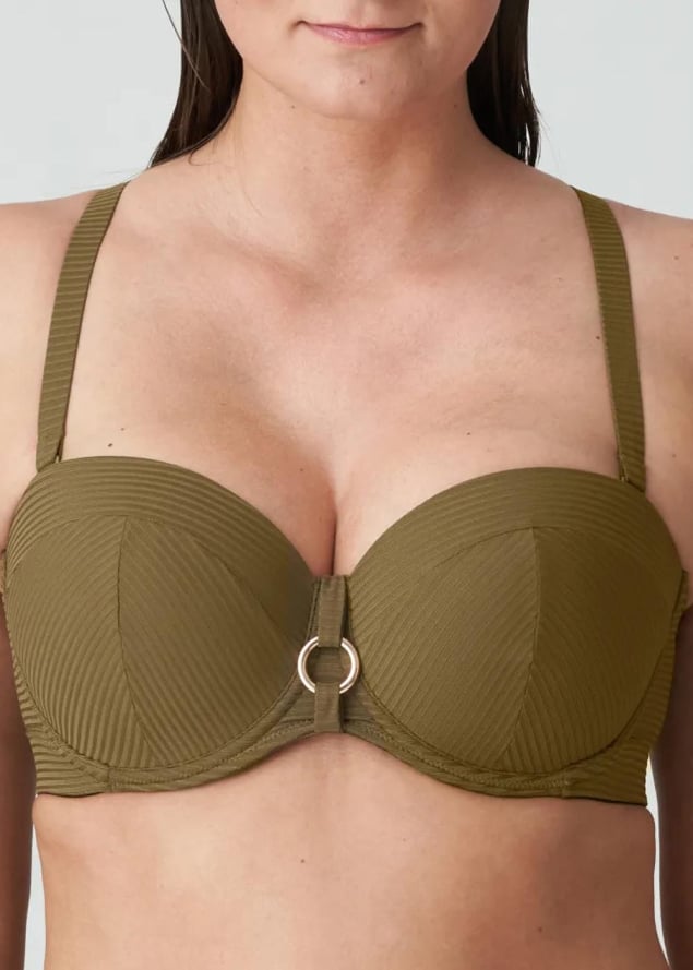 Haut De Bikini Bandeau rembourr Maillots de Bain Prima Donna Swim Olive