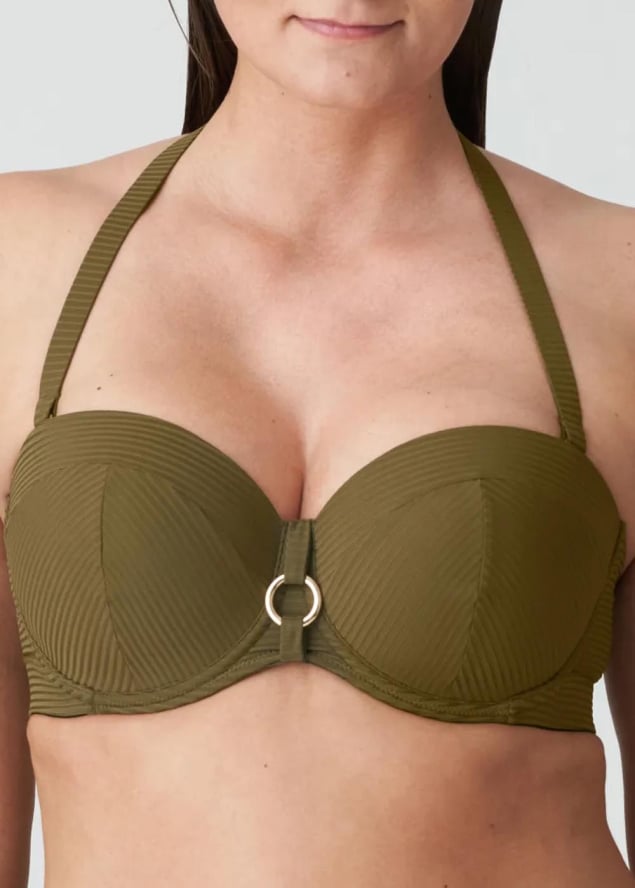 Haut De Bikini Bandeau rembourr Maillots de Bain Prima Donna Swim Olive