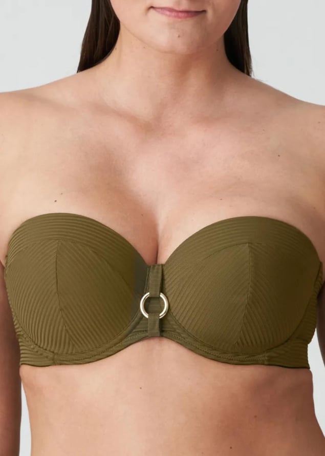 Haut De Bikini Bandeau rembourr Maillots de Bain Prima Donna Swim Olive