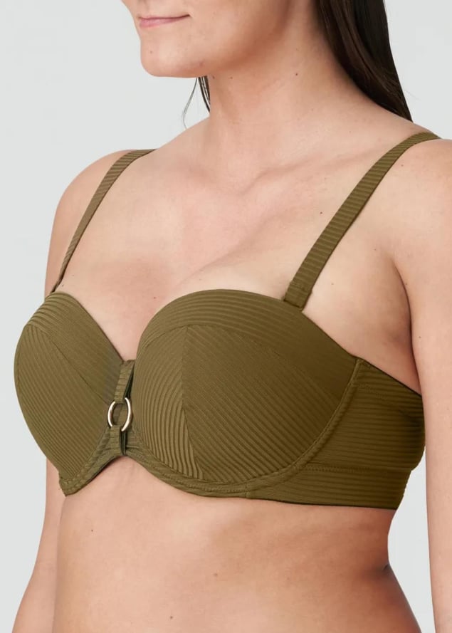 Haut De Bikini Bandeau rembourr Maillots de Bain Prima Donna Swim Olive