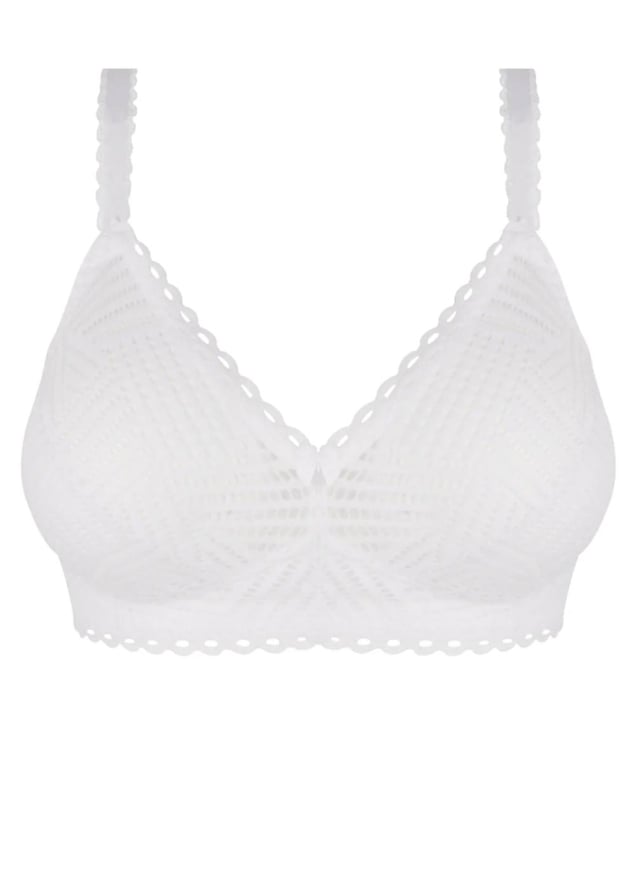 Soutien-gorge sans armature bonnet D et E  Antigel de Lise Charmel Tressage Blanc