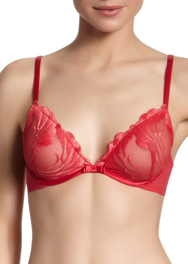 Soutien-gorge Triangle Armatures Simone Prle Rouge Feu