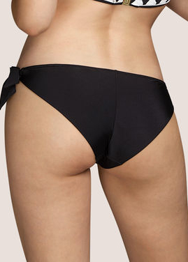 Slip Taille Basse Ficelles Maillots de Bain Andres Sarda Noir