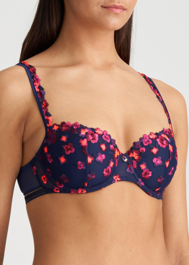 Soutien Gorge Rembourr Balconnet Marie-Jo Water Blue