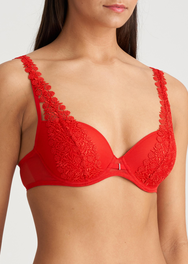 Soutien-gorge Rembourr Dcollet Profond Marie-Jo Rouge