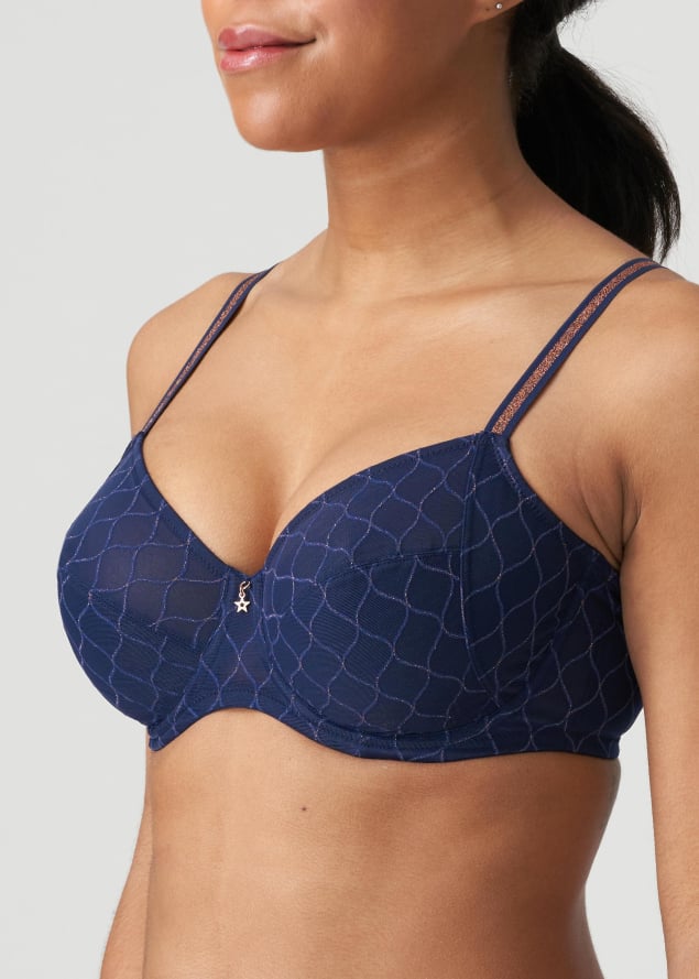 Soutien-gorge Embotant Armatures Twist de Prima Donna Bleu Saphire