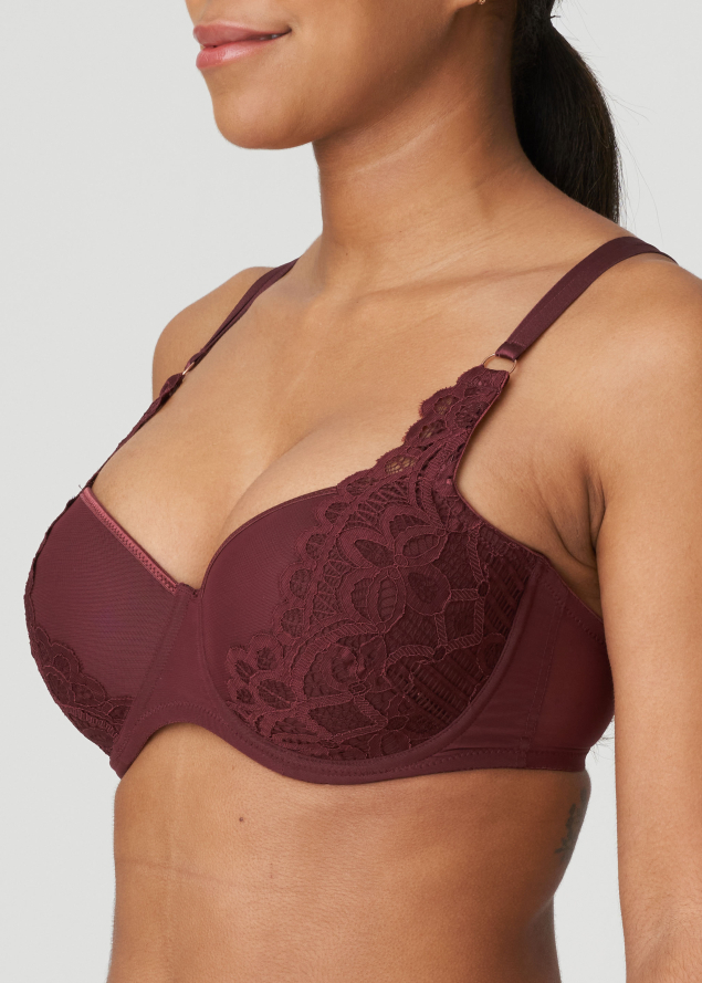 Soutien-gorge Rembourr Balconnet  Armatures Twist de Prima Donna Merlot