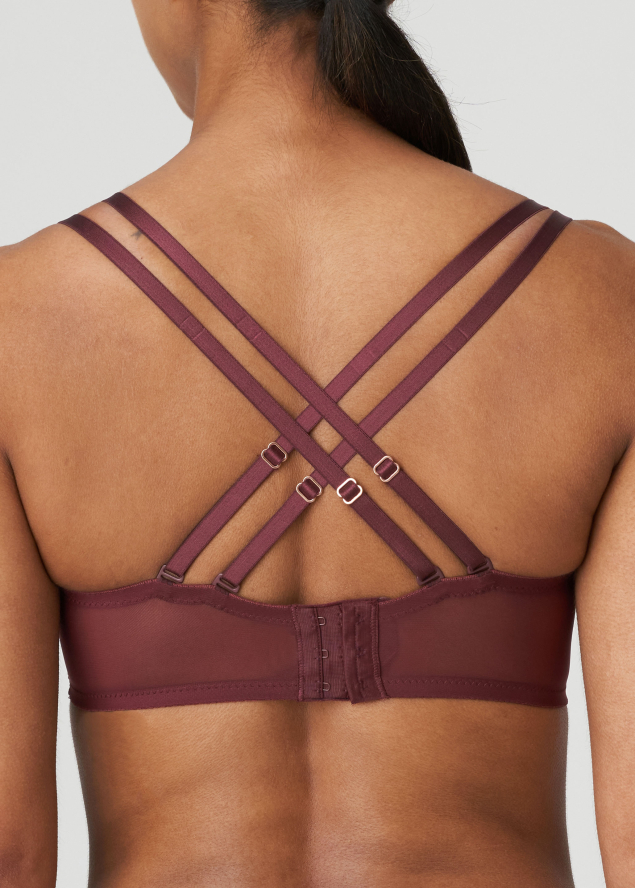 Soutien-gorge Rembourr Balconnet  Armatures Twist de Prima Donna Merlot