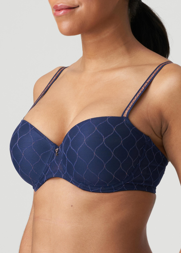 Soutien-gorge Rembourr Balconnet Twist de Prima Donna Bleu Saphire