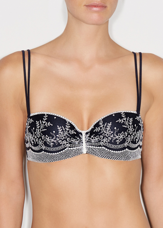 Soutien-gorge Balconnet Rembourr Andres Sarda Bleu Nocturne