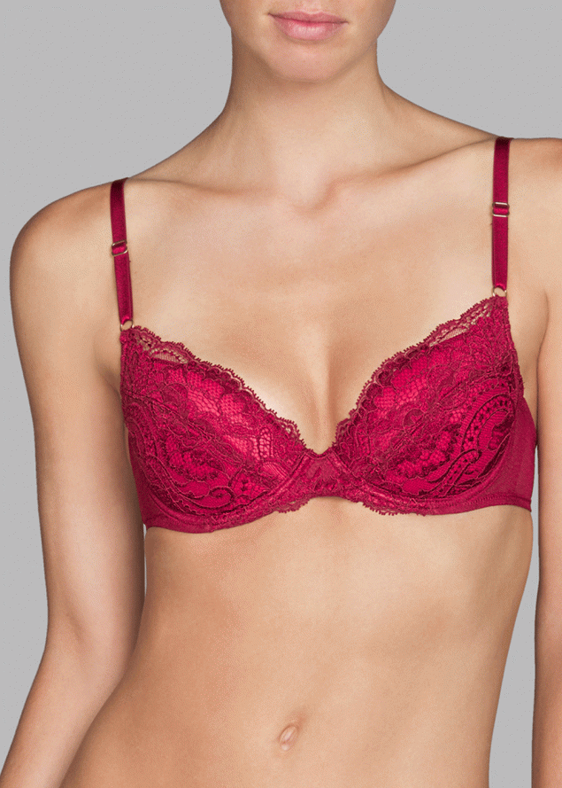 Soutien-gorge Push Up Coussinets Amovibles Andres Sarda Bourgogne