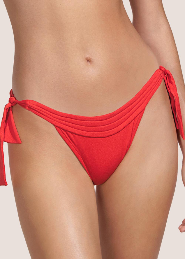 Bas de bikini Taille Basse Ficelles Maillots de Bain Andres Sarda Fiesta Rouge