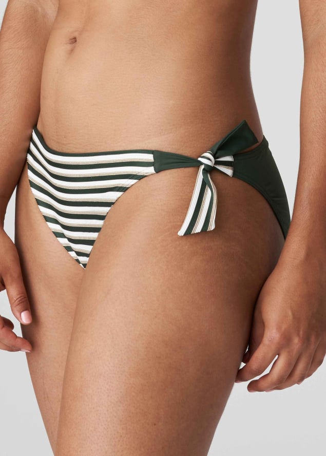 Bikini Slip Tailles Basses Ficelles Maillots de Bain Prima Donna Swim Malachite