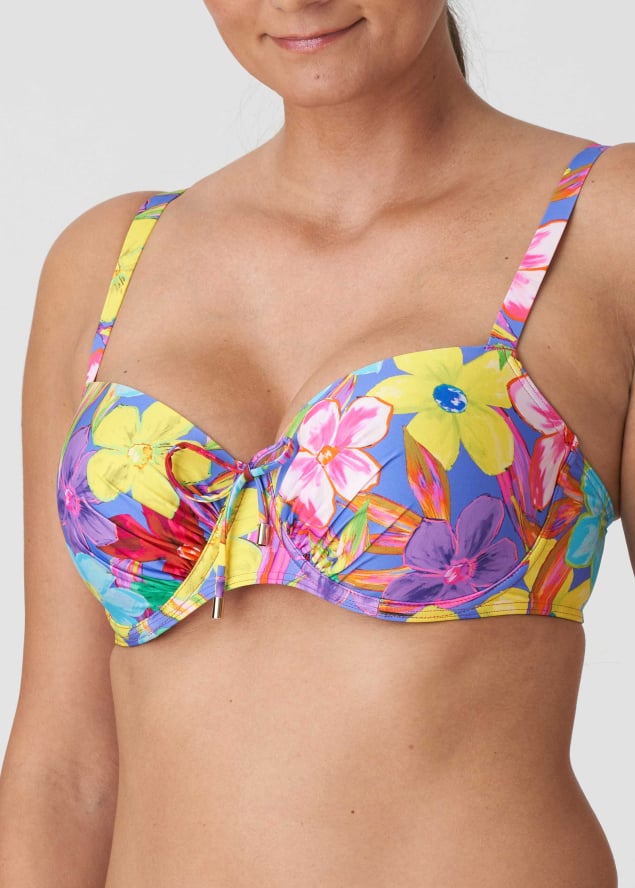 Haut de Bikini balconnet rembourr Maillots de Bain Prima Donna Swim Blue Bloom