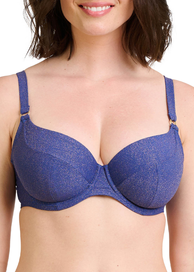 Soutien-gorge Classique  Armatures Maillots de Bain Sans Complexe Bleu Sodalite