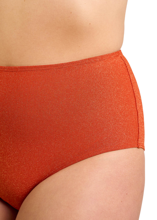 Bas de Bain Taille Haute  Maillots de Bain Sans Complexe Ketchup Brique