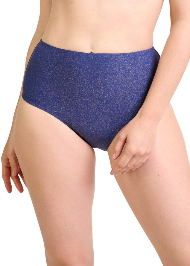 Bas de Bain Taille Haute  Maillots de Bain Sans Complexe Bleu Sodalite