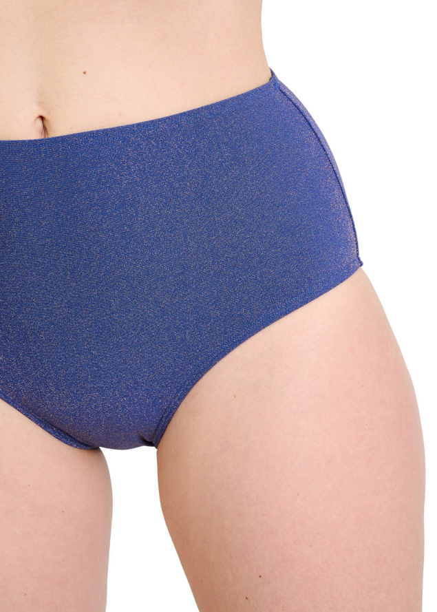 Bas de Bain Taille Haute  Maillots de Bain Sans Complexe Bleu Sodalite