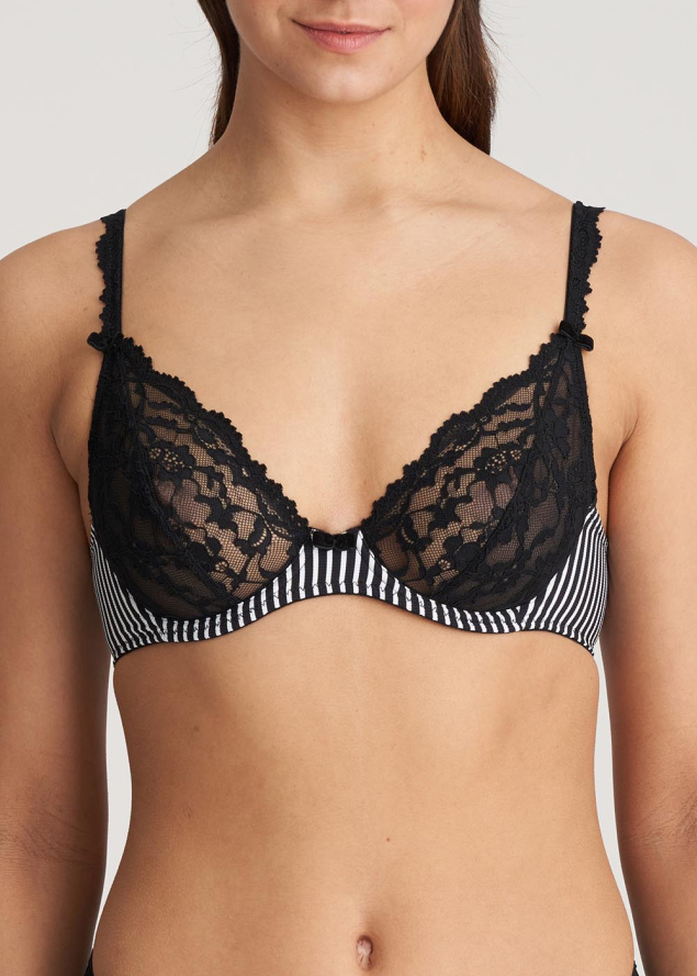 Soutien-Gorge  armatures dcollet plongeant  Marie-Jo Tuxedo Black