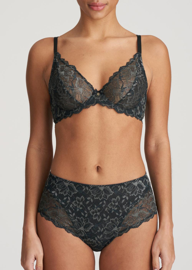 Soutien-Gorge  armatures dcollet plongeant  Marie-Jo Night Grey