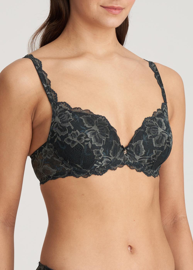 Soutien-gorge   armature rembourr forme coeur Marie-Jo Night Grey