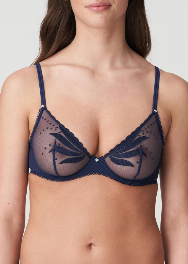 Soutien-Gorge  armatures dcollet plongeant  Marie-Jo Bleu Saphire