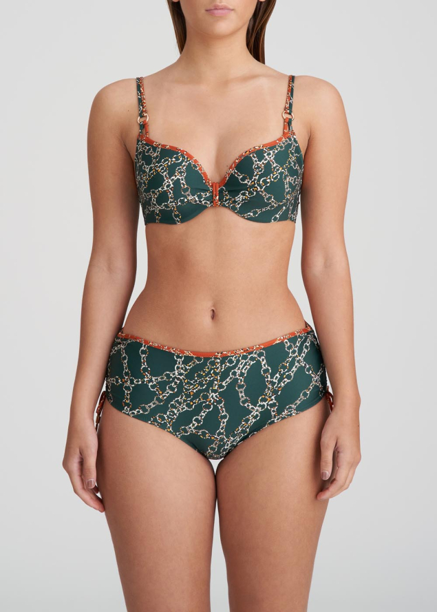 Bas de bikini Taille Basse Ficelles Maillots de bain Marie Jo Swim Malachite