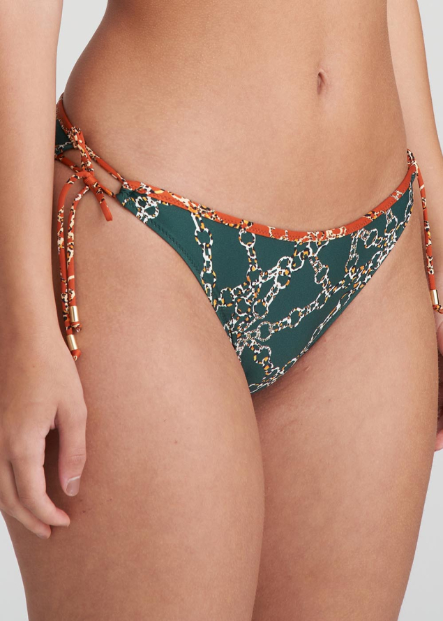 Bas de bikini Taille Basse Ficelles Maillots de bain Marie Jo Swim Malachite