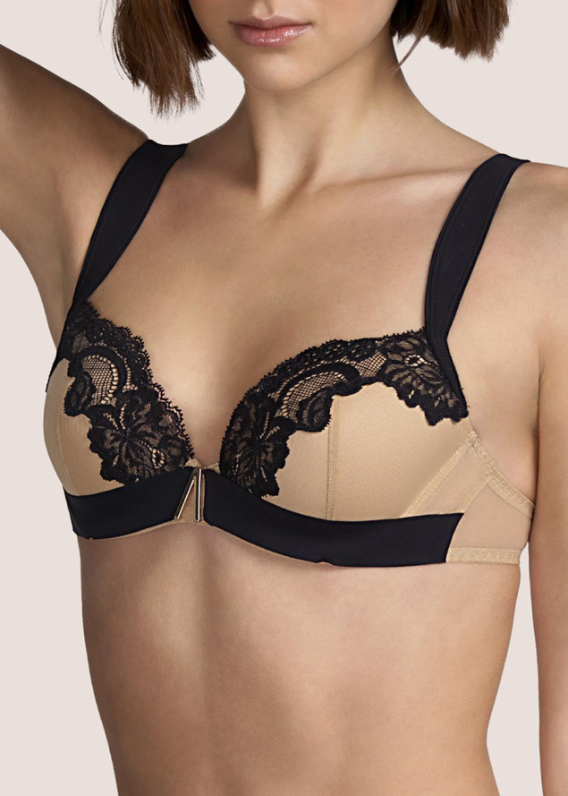 Soutien-gorge rembourr dcollet plongeant  Andres Sarda Noir