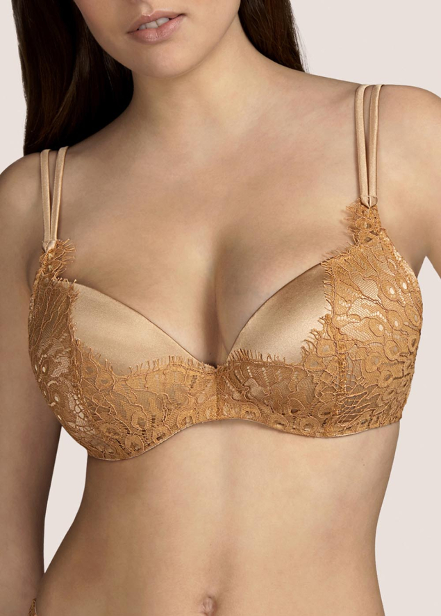 Soutien-gorge rembourr dcollet plongeant  Andres Sarda Brun Dor