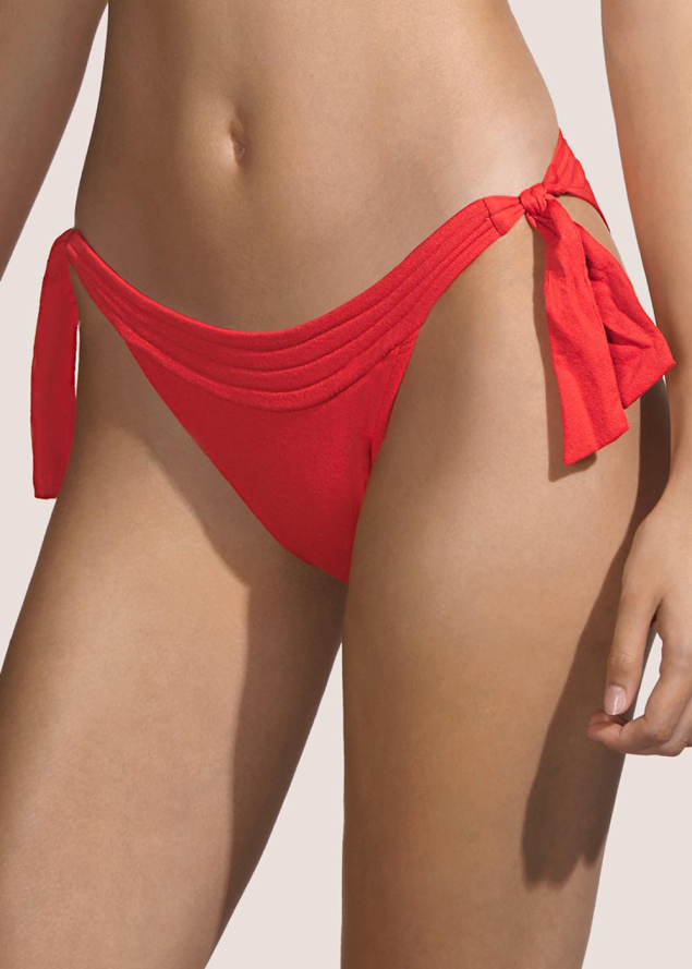 Bas de bikini Taille Basse Ficelles Maillots de Bain Andres Sarda Fiesta Rouge