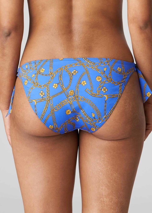 Slip Bikini Taille Basse Ficelles Maillots de Bain Prima Donna Swim Bleu éléctrique