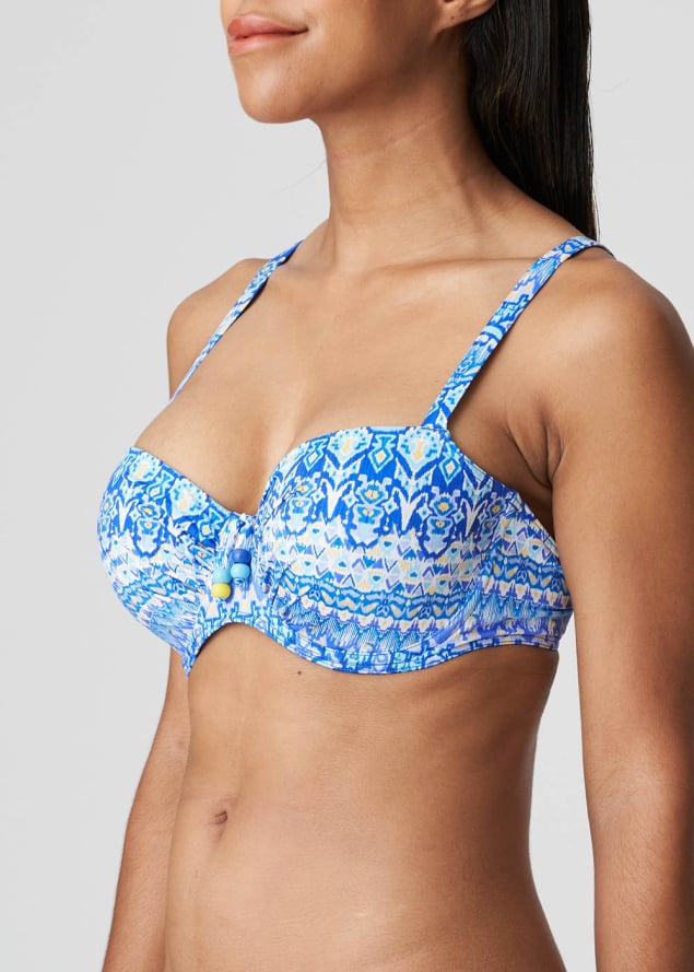 Soutien-gorge Bikini Balconnet Rembourré Maillots de Bain Prima Donna Swim Bleu éléctrique