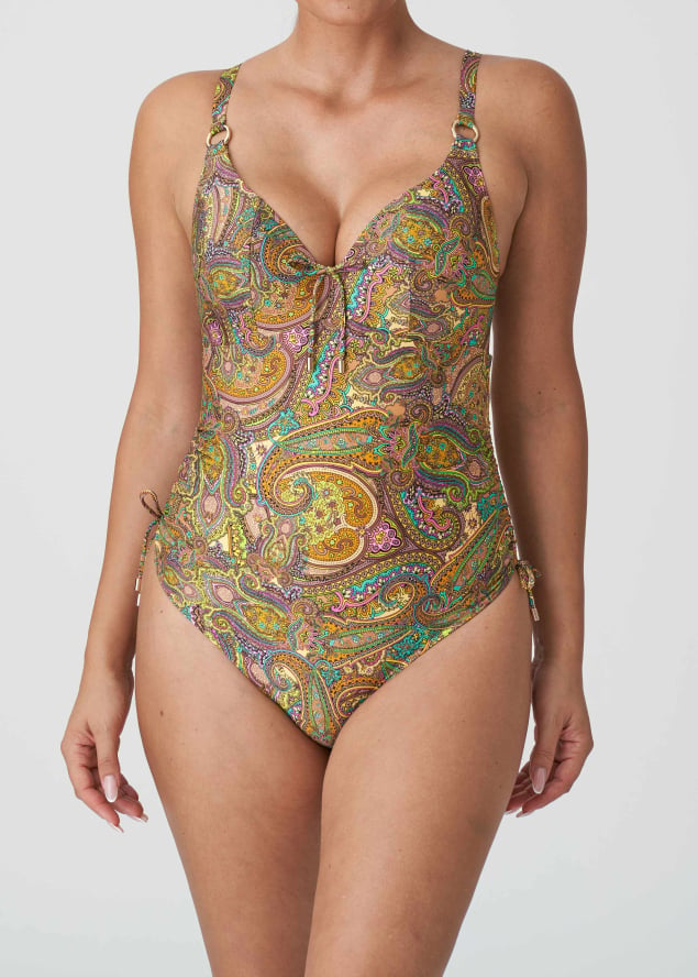 Maillot de bain 1 pice dcollet plongeant  Maillots de Bain Prima Donna Swim Sunny Paisley