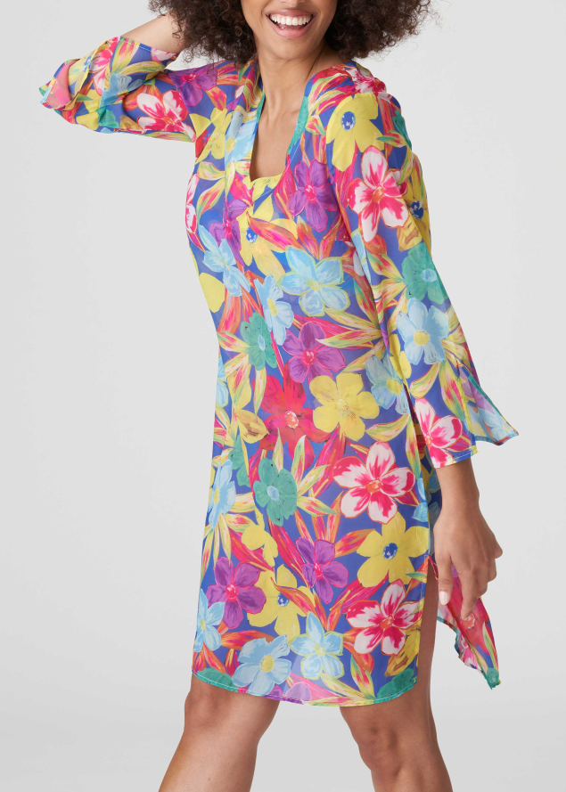 Caftan Maillots de Bain Prima Donna Swim Blue Bloom